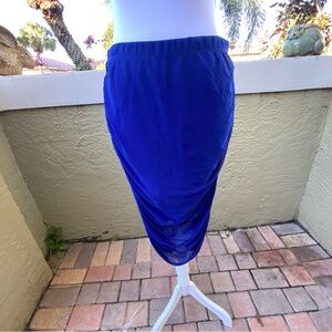 Beware Chic Royal Blue Women's Pencil Skirt Sz XL